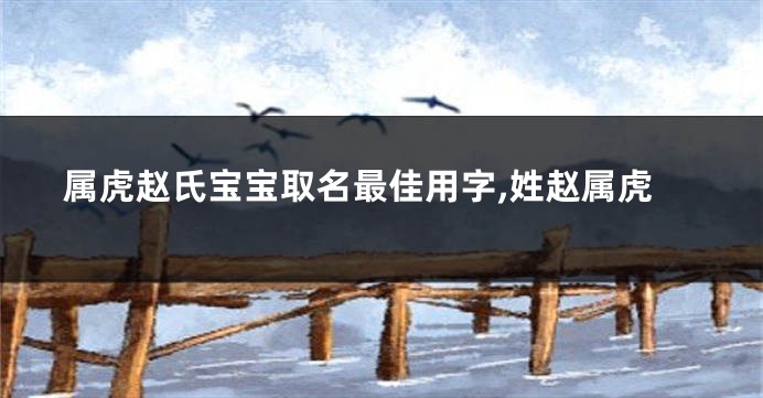 属虎赵氏宝宝取名最佳用字,姓赵属虎