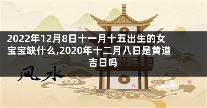 2022年12月8日十一月十五出生的女宝宝缺什么,2020年十二月八日是黄道吉日吗