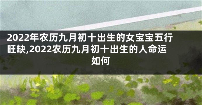 2022年农历九月初十出生的女宝宝五行旺缺,2022农历九月初十出生的人命运如何
