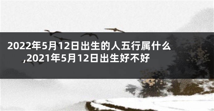 2022年5月12日出生的人五行属什么,2021年5月12日出生好不好