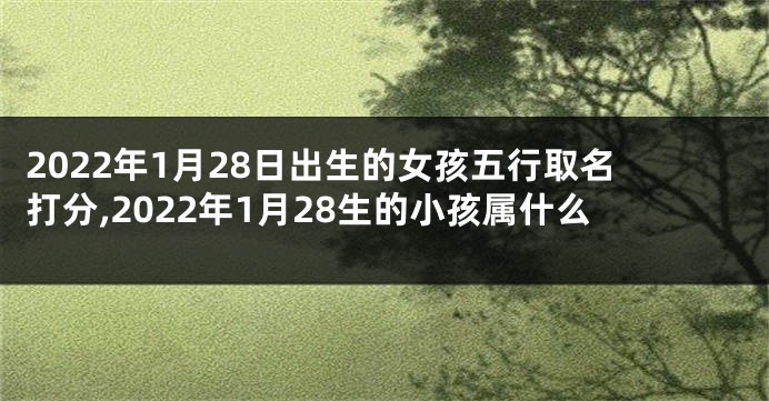 2022年1月28日出生的女孩五行取名打分,2022年1月28生的小孩属什么