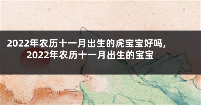 2022年农历十一月出生的虎宝宝好吗,2022年农历十一月出生的宝宝