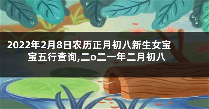 2022年2月8日农历正月初八新生女宝宝五行查询,二o二一年二月初八