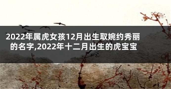 2022年属虎女孩12月出生取婉约秀丽的名字,2022年十二月出生的虎宝宝