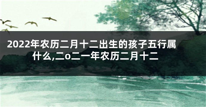 2022年农历二月十二出生的孩子五行属什么,二o二一年农历二月十二