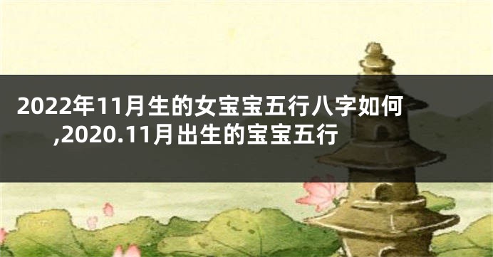 2022年11月生的女宝宝五行八字如何,2020.11月出生的宝宝五行