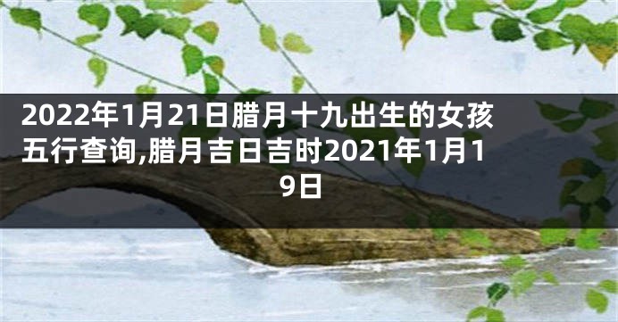 2022年1月21日腊月十九出生的女孩五行查询,腊月吉日吉时2021年1月19日