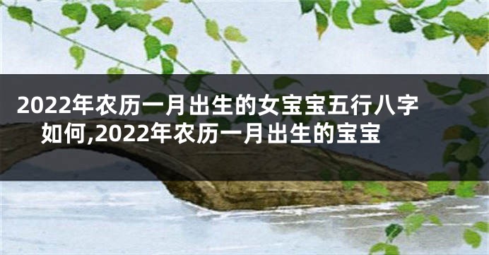2022年农历一月出生的女宝宝五行八字如何,2022年农历一月出生的宝宝