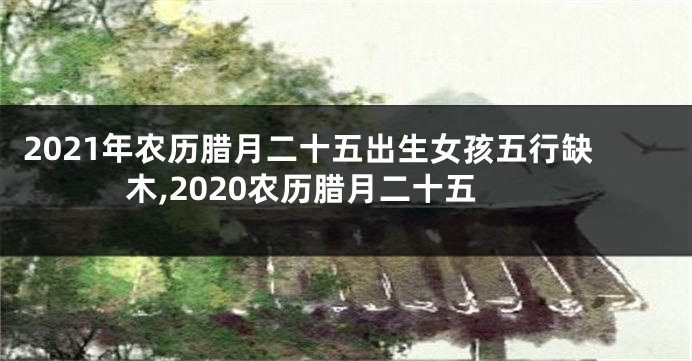 2021年农历腊月二十五出生女孩五行缺木,2020农历腊月二十五