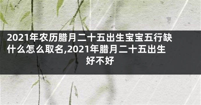 2021年农历腊月二十五出生宝宝五行缺什么怎么取名,2021年腊月二十五出生好不好
