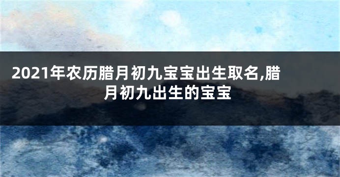 2021年农历腊月初九宝宝出生取名,腊月初九出生的宝宝