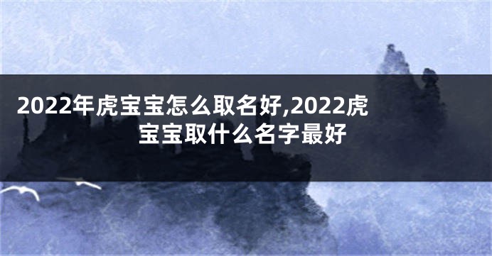 2022年虎宝宝怎么取名好,2022虎宝宝取什么名字最好