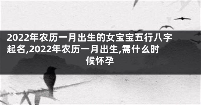 2022年农历一月出生的女宝宝五行八字起名,2022年农历一月出生,需什么时候怀孕