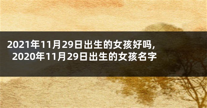 2021年11月29日出生的女孩好吗,2020年11月29日出生的女孩名字