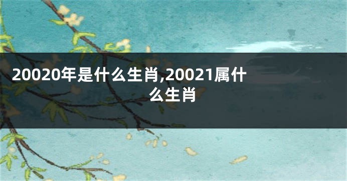 20020年是什么生肖,20021属什么生肖