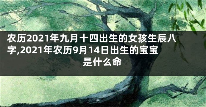 农历2021年九月十四出生的女孩生辰八字,2021年农历9月14日出生的宝宝是什么命