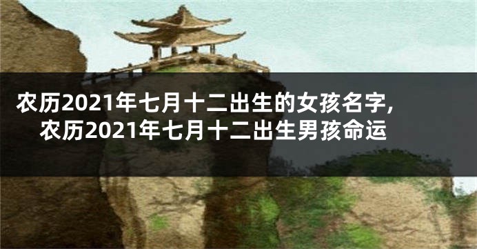 农历2021年七月十二出生的女孩名字,农历2021年七月十二出生男孩命运