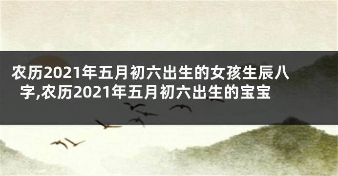 农历2021年五月初六出生的女孩生辰八字,农历2021年五月初六出生的宝宝