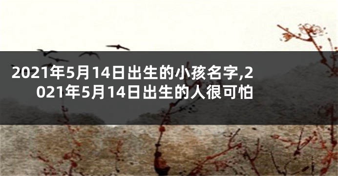 2021年5月14日出生的小孩名字,2021年5月14日出生的人很可怕