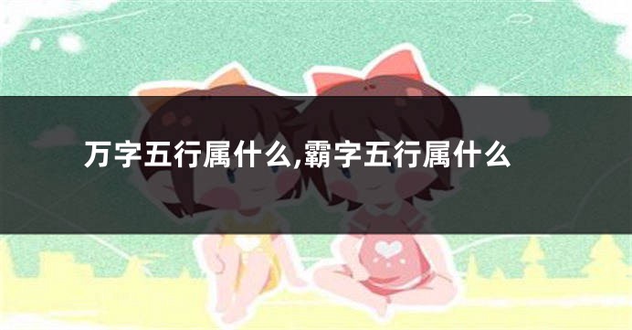 万字五行属什么,霸字五行属什么