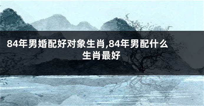 84年男婚配好对象生肖,84年男配什么生肖最好