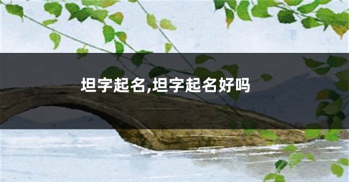 坦字起名,坦字起名好吗