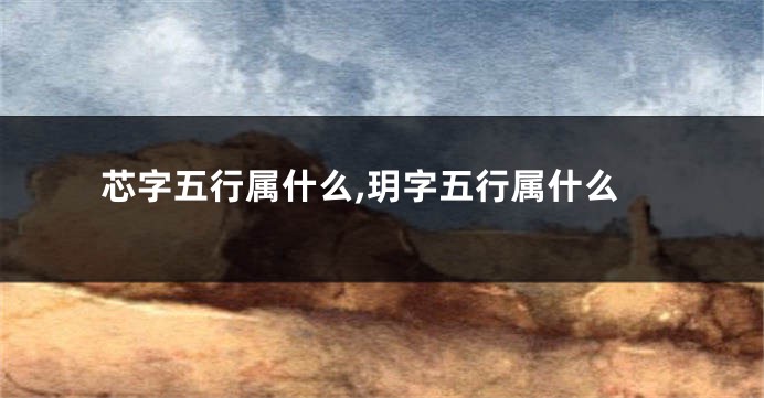 芯字五行属什么,玥字五行属什么