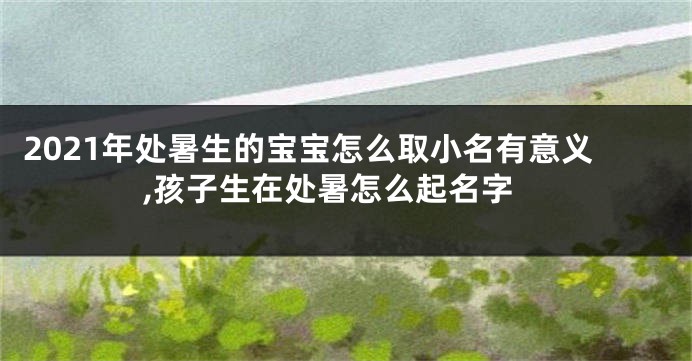 2021年处暑生的宝宝怎么取小名有意义,孩子生在处暑怎么起名字