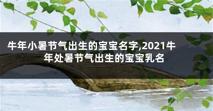 牛年小暑节气出生的宝宝名字,2021牛年处暑节气出生的宝宝乳名