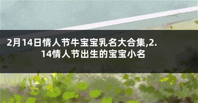2月14日情人节牛宝宝乳名大合集,2.14情人节出生的宝宝小名