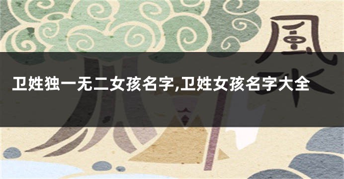 卫姓独一无二女孩名字,卫姓女孩名字大全