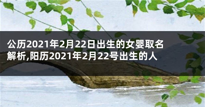 公历2021年2月22日出生的女婴取名解析,阳历2021年2月22号出生的人