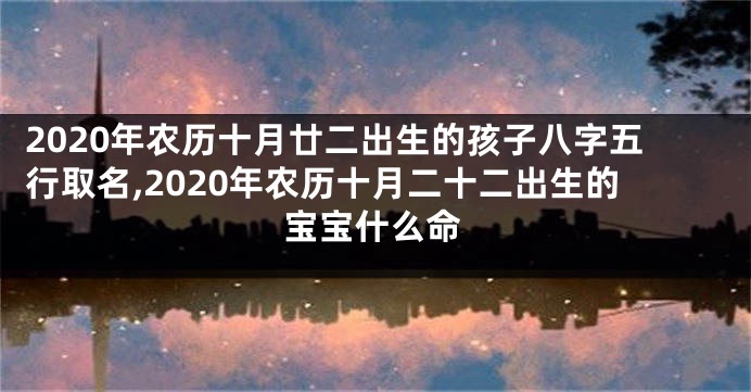 2020年农历十月廿二出生的孩子八字五行取名,2020年农历十月二十二出生的宝宝什么命