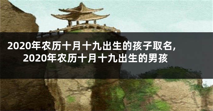 2020年农历十月十九出生的孩子取名,2020年农历十月十九出生的男孩