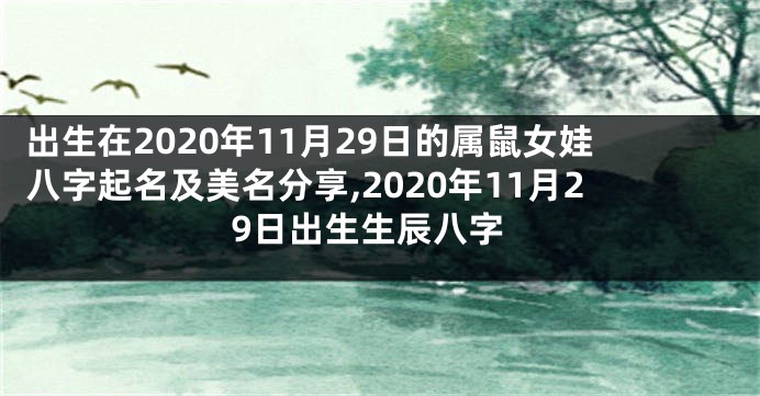 出生在2020年11月29日的属鼠女娃八字起名及美名分享,2020年11月29日出生生辰八字