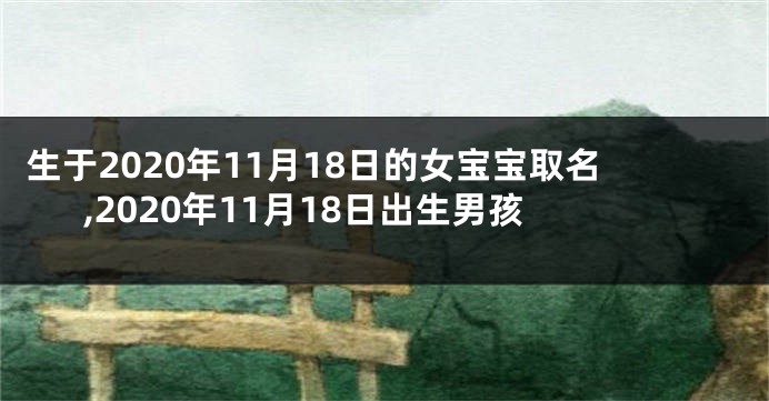 生于2020年11月18日的女宝宝取名,2020年11月18日出生男孩