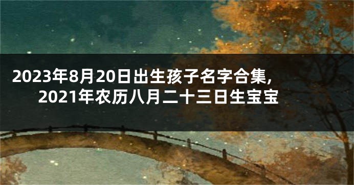 2023年8月20日出生孩子名字合集,2021年农历八月二十三日生宝宝