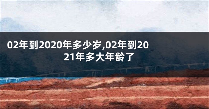 02年到2020年多少岁,02年到2021年多大年龄了