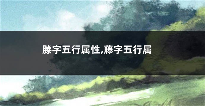 滕字五行属性,藤字五行属