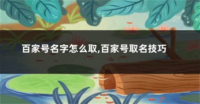 百家号名字怎么取,百家号取名技巧