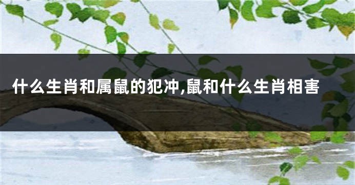 什么生肖和属鼠的犯冲,鼠和什么生肖相害