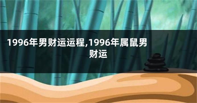 1996年男财运运程,1996年属鼠男财运