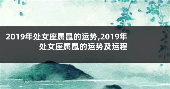 2019年处女座属鼠的运势,2019年处女座属鼠的运势及运程