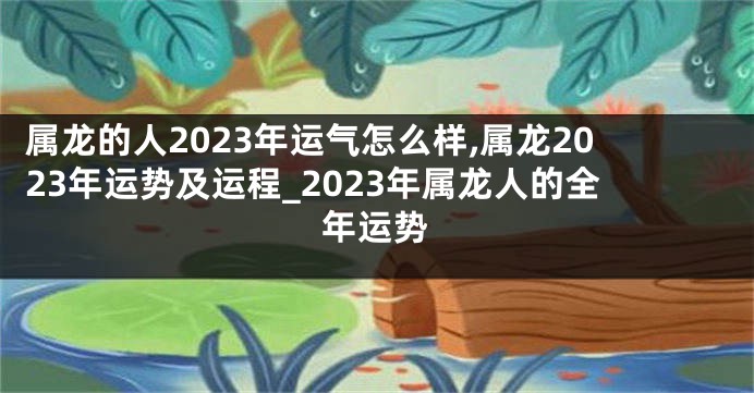 属龙的人2023年运气怎么样,属龙2023年运势及运程_2023年属龙人的全年运势