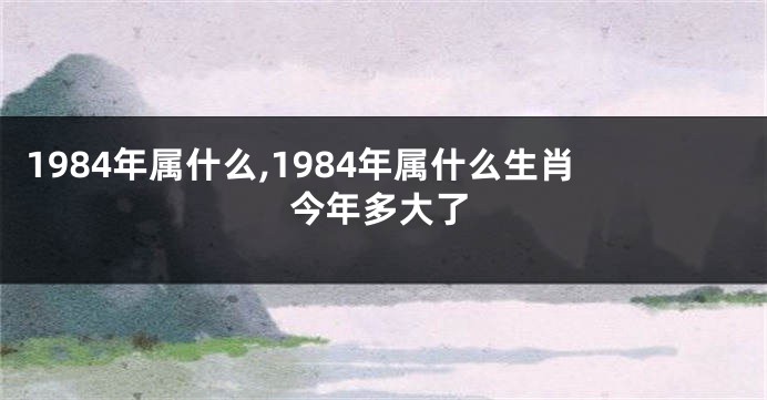 1984年属什么,1984年属什么生肖今年多大了