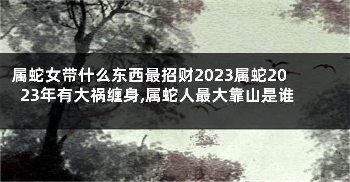属蛇女带什么东西最招财2023属蛇2023年有大祸缠身,属蛇人最大靠山是谁