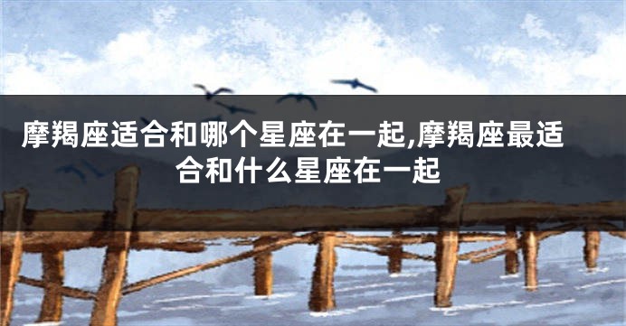 摩羯座适合和哪个星座在一起,摩羯座最适合和什么星座在一起