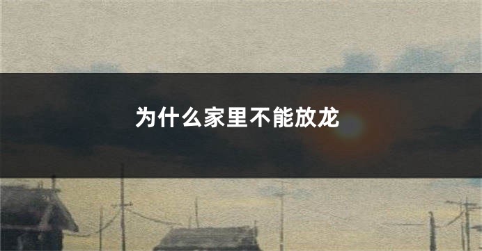为什么家里不能放龙
