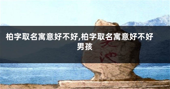 柏字取名寓意好不好,柏字取名寓意好不好男孩