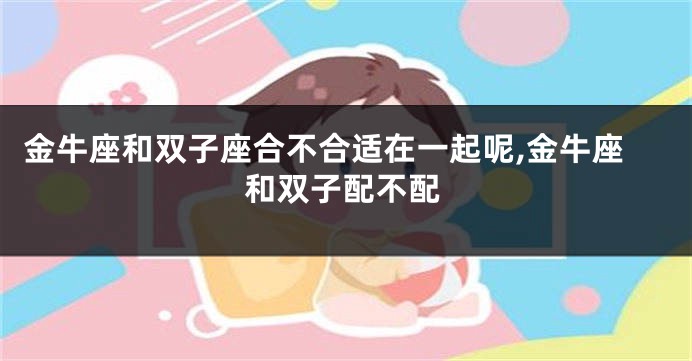 金牛座和双子座合不合适在一起呢,金牛座和双子配不配